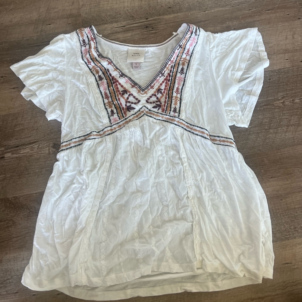 Bohme Womens White short sleeve size S